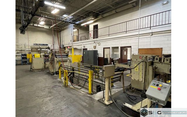10,000 LBS. X 40" X .110" ROWE SERVO CONVENTIONAL COIL FEED LINE FOR METAL STAMPING