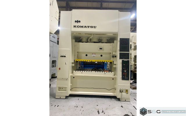 200-ton Komatsu Model E2M200 Straight Side Metal Stamping Press For Sale, Year 1988