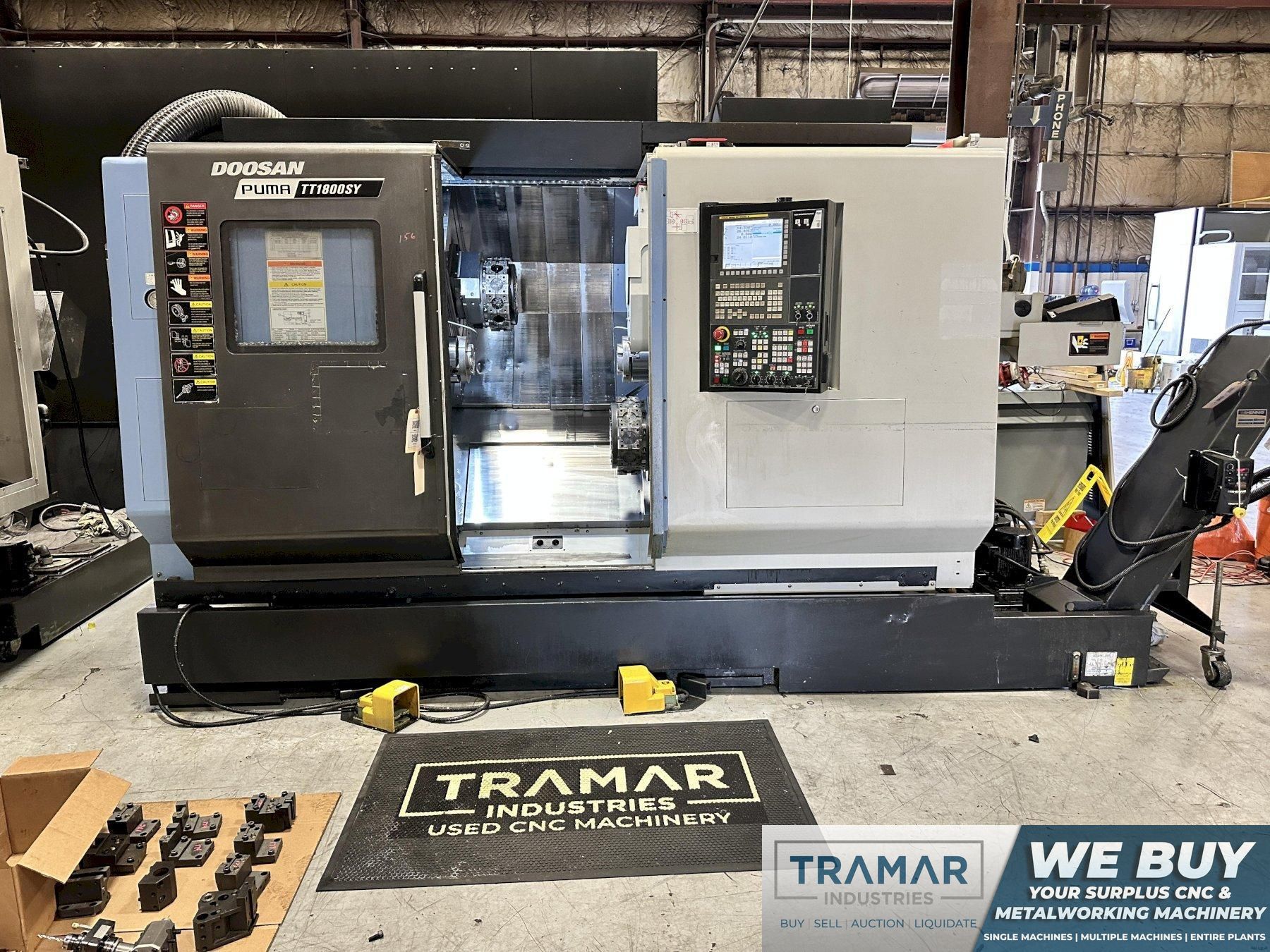 Doosan Puma TT1800SY Used CNC Twin Turret Twin Spindle CNC Lathe For Sale - 2016