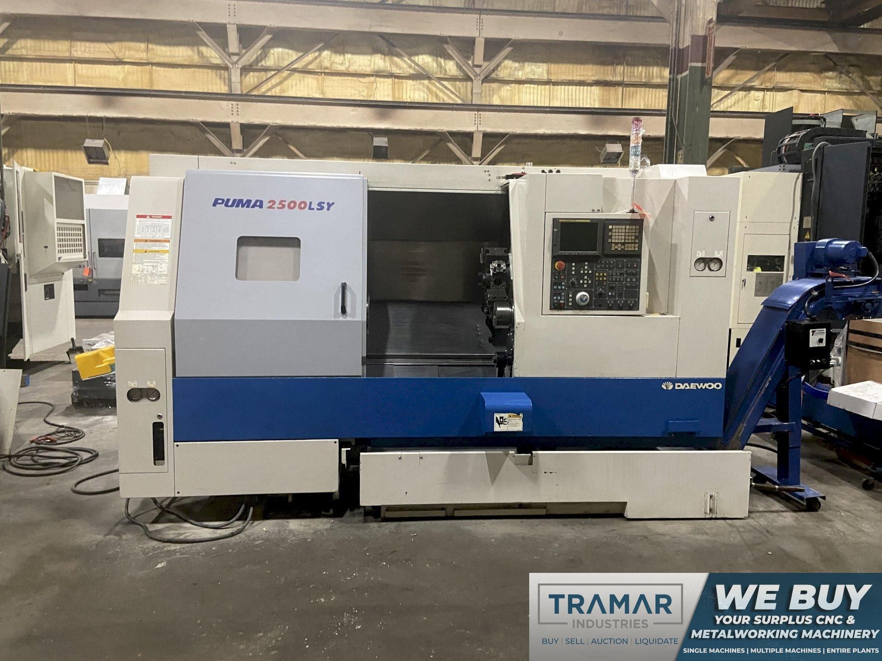 Doosan Daewoo Puma 2500LSY CNC Horizontal Lathe For Sale 2005