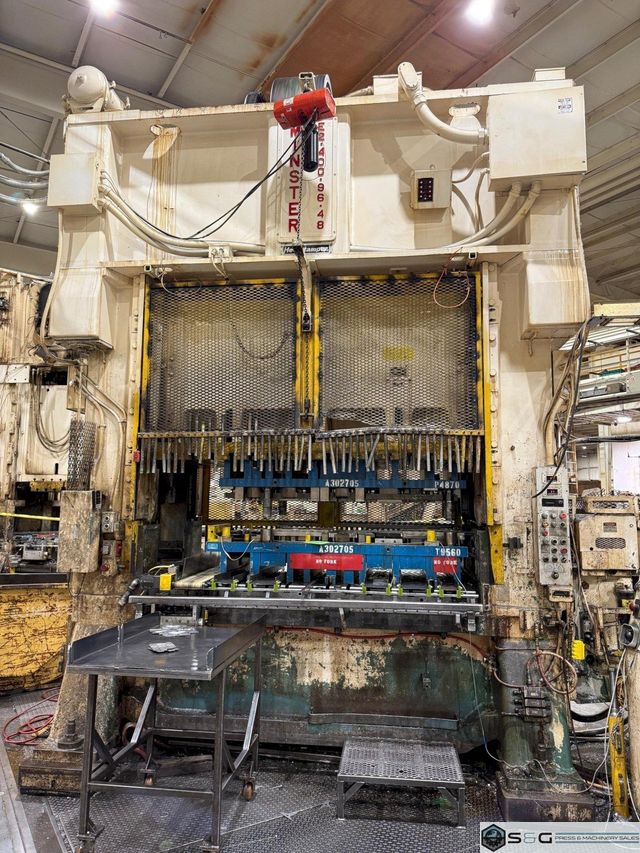400-ton MINSTER Hevi-Stamper E2-400-96-48 Straight Side Double Crank Press For Sale, Year 1985