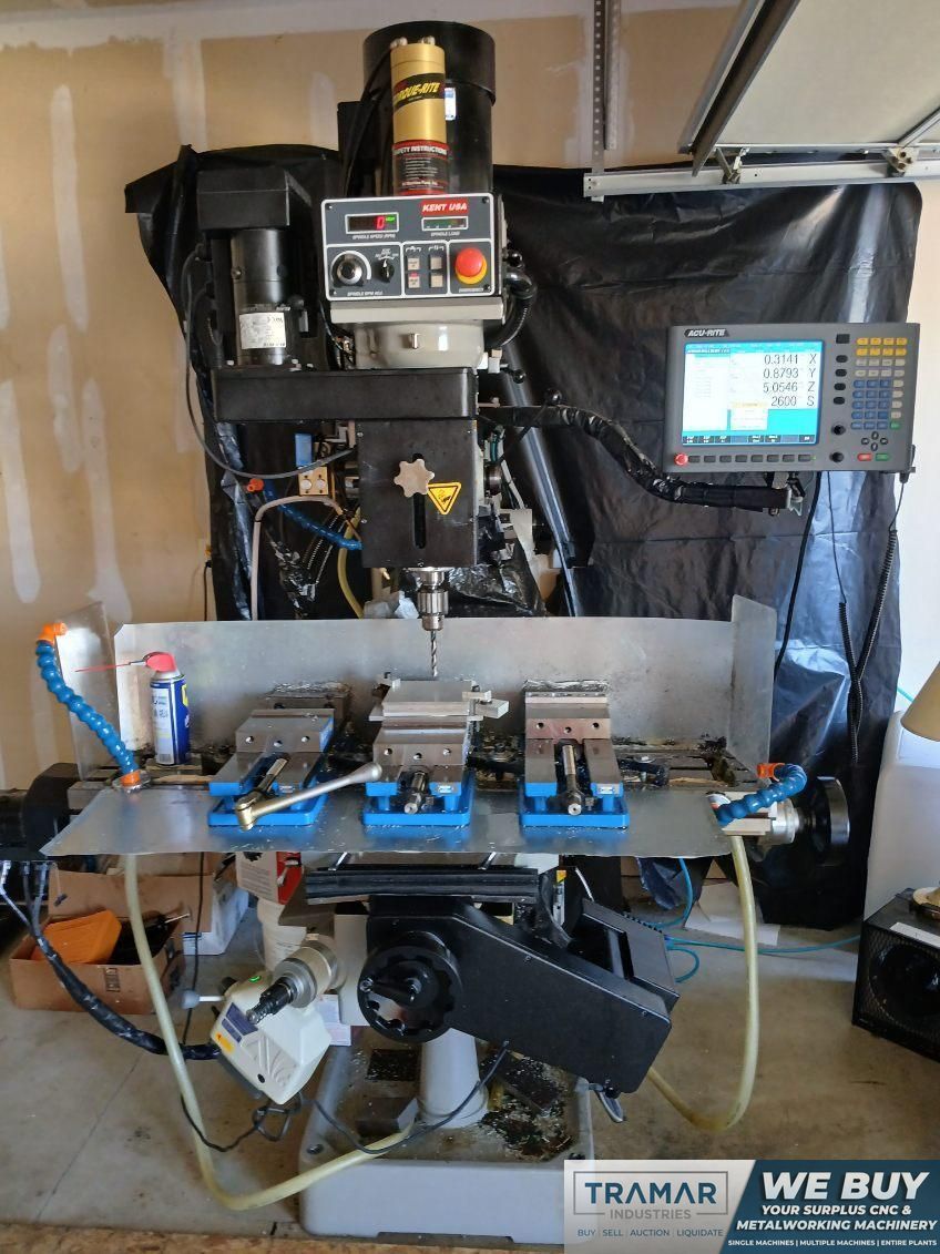 Kent KTM-3VSF 3-Axis CNC Knee Mill For Sale - 2019