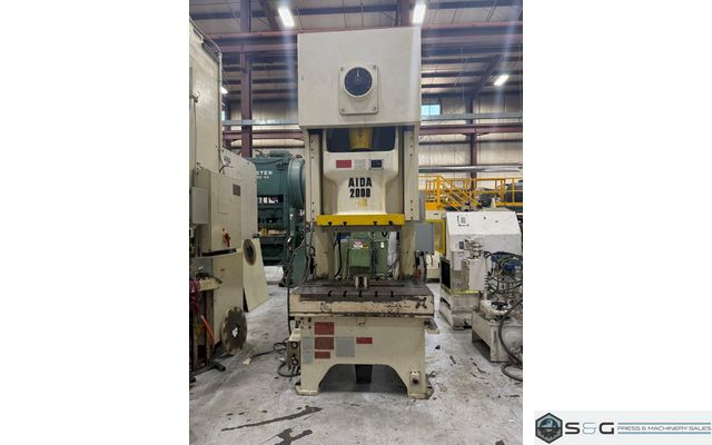 200 ton Aida NC1-2000(2) Used Single Point Gap Mechanical Metal Stamping Press For Sale, Year 2010