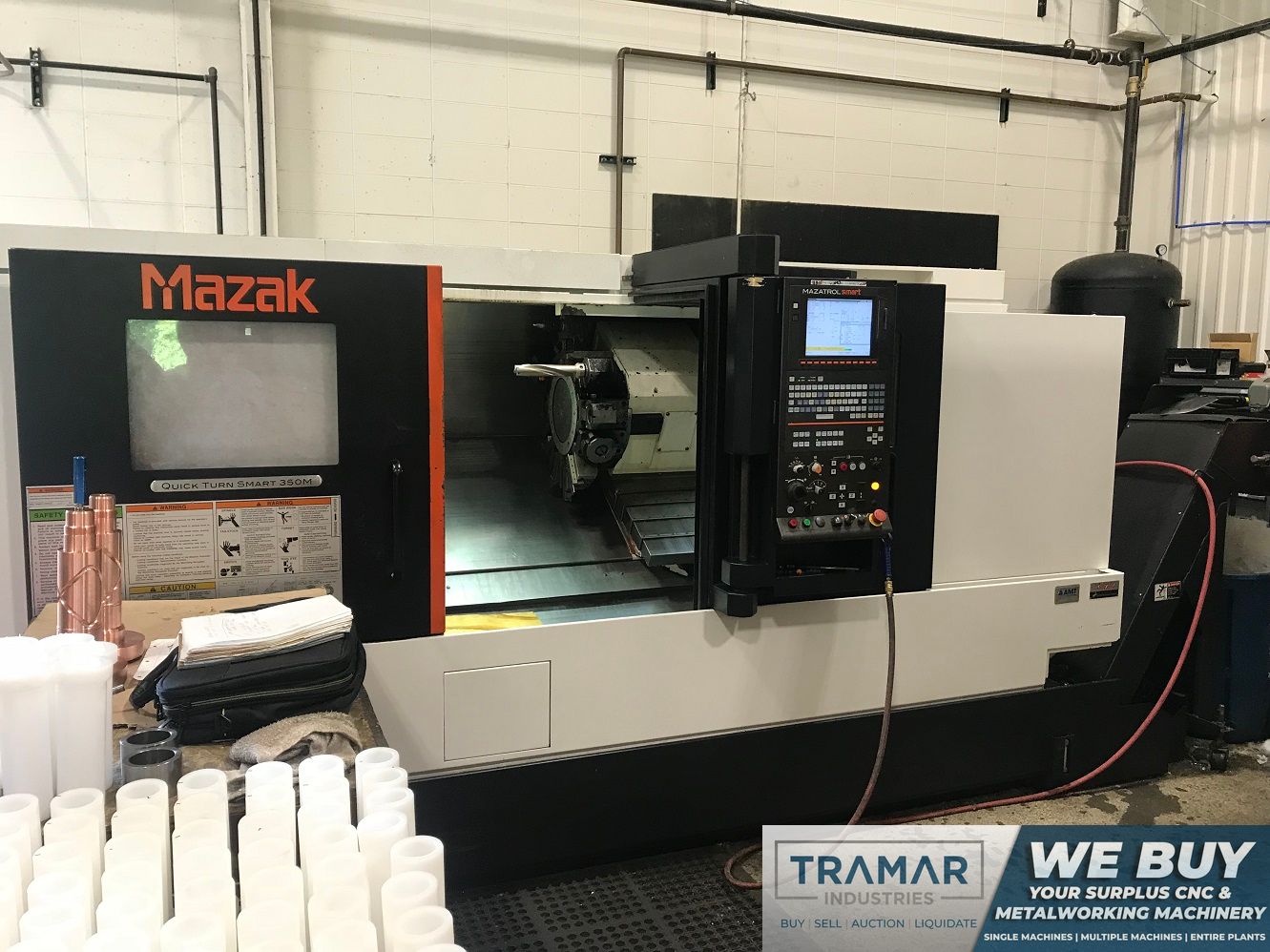 MAZAK QTS350M 1250 CNC TURNING CENTER WITH MILLING AND 50