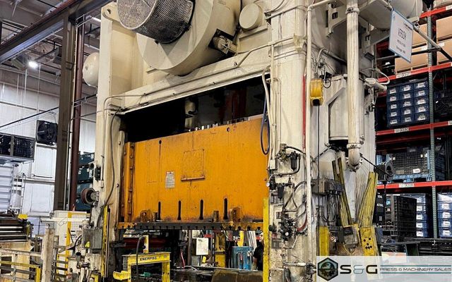 400 ton Verson S2-400-120-60t Straight Side Mechanical Metal Stamping Press, REBUILT 2021-2022!