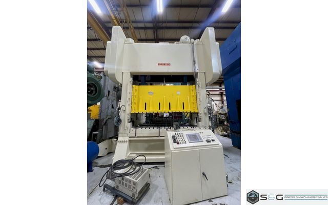 500 ton Bliss SC2-500-108-54 Used Straight Side Mechanical Metal Stamping "Link Drive" Press, Year New 1989, Rebuild is Complete and Ready To Ship!