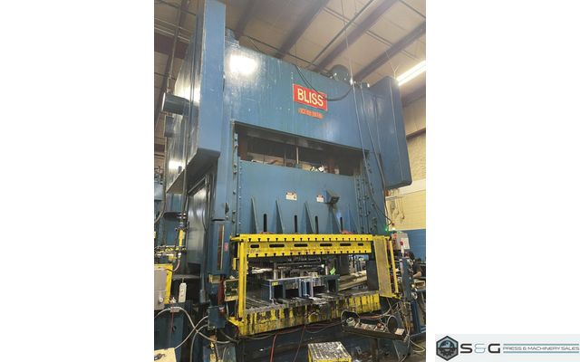 500-ton Bliss SC2-500-108-60 Straight Side Mechanical Metal Stamping Press, Year 1989 Full Rebuild In Process!