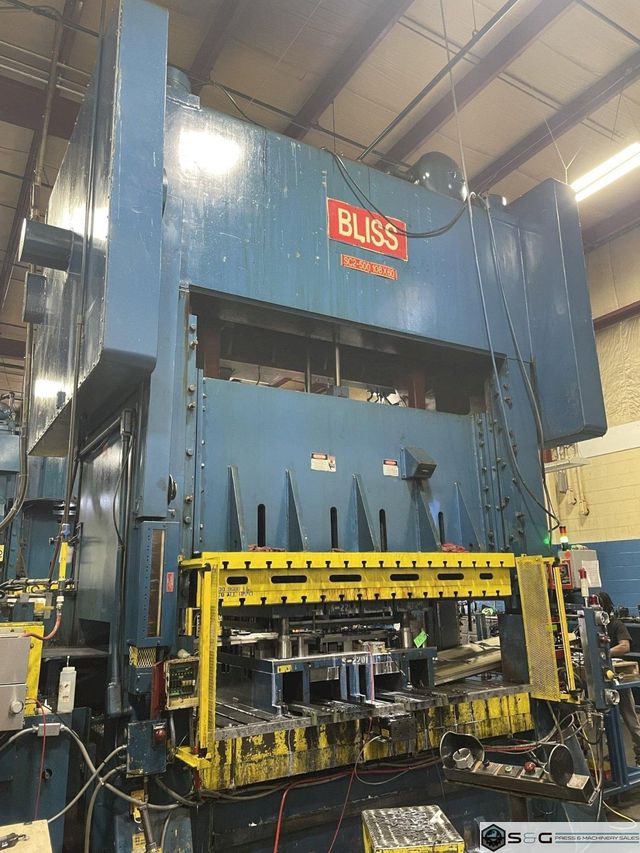 500-ton Bliss SC2-500-108-60 Straight Side Mechanical Metal Stamping Press, Year 1989 Full Rebuild In Process!