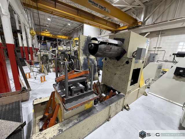10,000 lbs. x 24" Dallas Motorized Coil Reel with Car and Peeler, Threader and Hold Down Station, Year 1995