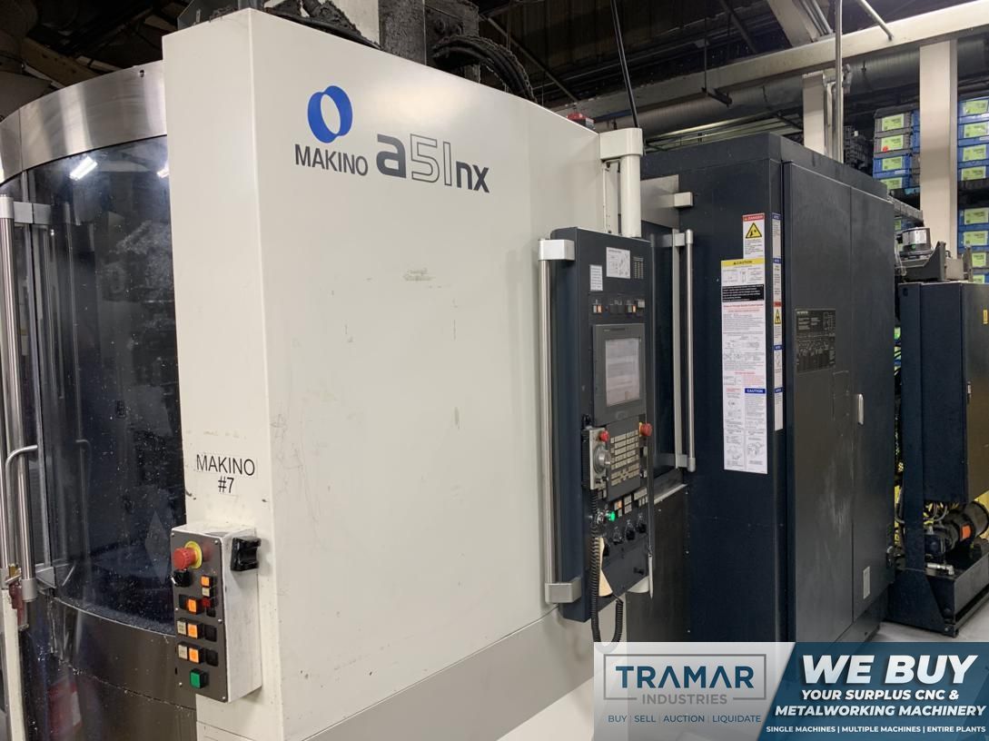 Makino A51NX CNC Horizontal Machining Center, Fanuc Pro 5 Control, 15.7