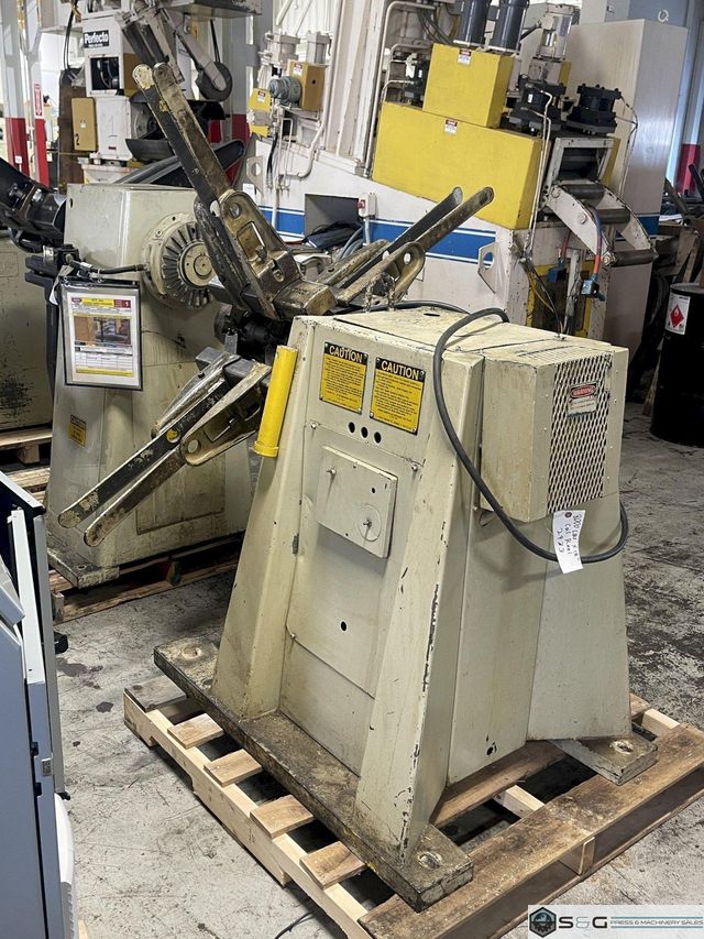 2,000 lbs. x 12" Wide Littell Coil Reel and Powered Straightener For Sale