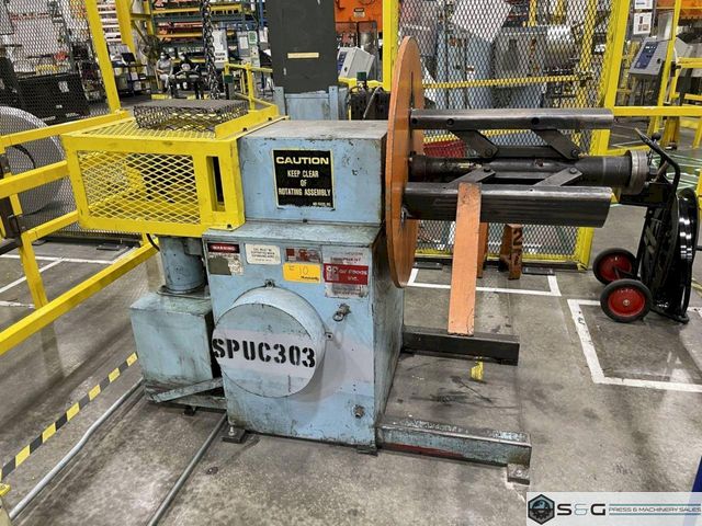 4000 lbs x 18" Wide Air Feeds Inc. Motorized Coil Reel