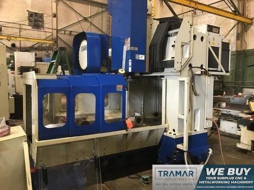 JOHNFORD DMC1200 BRIDGE STYLE CNC VERTICAL MACHINING CENTER w/CT40, Fanuc 18M, Dual Arm 24 Position ATC, 2001