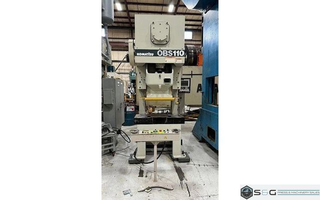 110 ton Komatsu Single Crank Gap Frame Press Model OBS-110-61, Year 2013