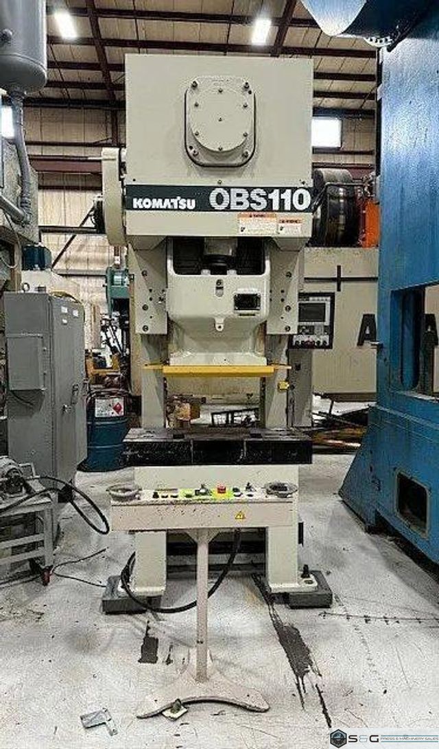 110 ton Komatsu Single Crank Gap Frame Press Model OBS-110-61, Year 2013