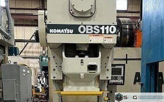 110 ton Komatsu Single Crank Gap Frame Press Model OBS-110-61, Year 2013