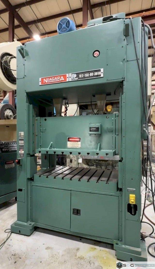 150 ton Niagara SE2-150-60-36 UH, Straight Side Mechanical Press For Sale, Year 1991