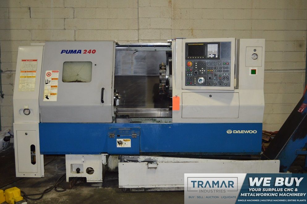 DAEWOO PUMA 240B CNC LATHE, Fanuc 21iTB, 8