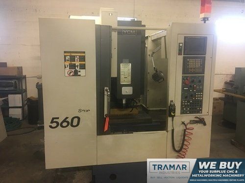 YCM XV 560A CNC VERTICAL MACHINING CENTER w/10K Spindle, Chiller, 20 ATC, Low Hours