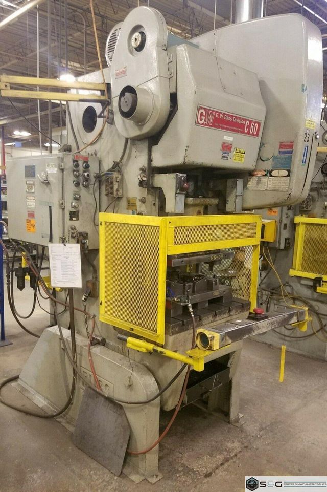 60 ton Bliss C-60 OBI Flywheel Press, New 1980
