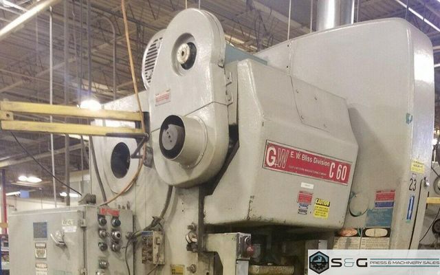 60 ton Bliss C-60 OBI Flywheel Press, New 1980