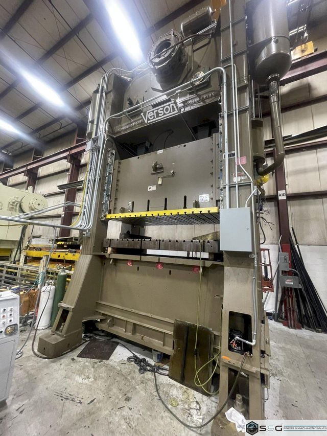 600 ton Verson S2-600-108-54t Used Straight Side Mechanical Metal Stamping Press, New 1985.  RECONDITION IN PROCESS 2023-24