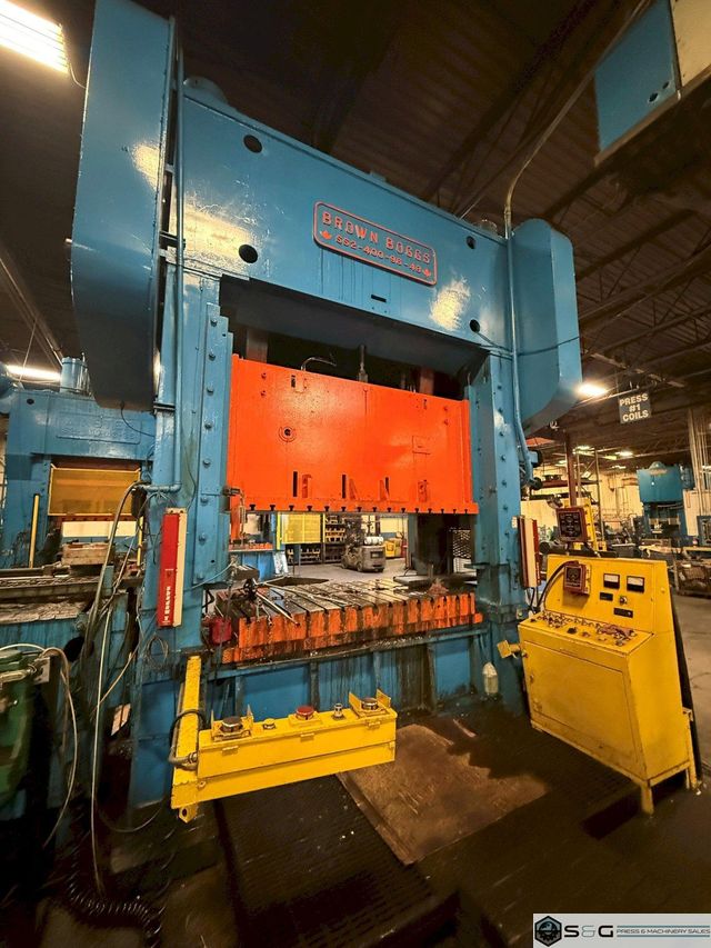 400-ton Brown Boggs Straight Side Mechanical Press For Sale Model SS2-400-96-48, Year 1985