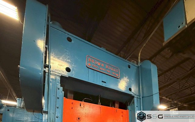 400-ton Brown Boggs Straight Side Mechanical Press For Sale Model SS2-400-96-48, Year 1985