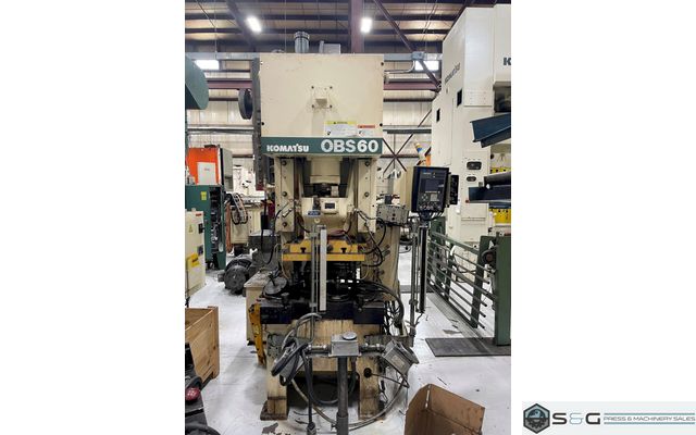 60 ton Komatsu OBS-60 Single Point Mechanical Metal Stamping Gap Frame Press For Sale, Year 2001