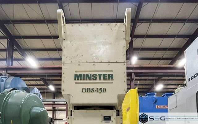 150 ton Minster Model# OBS-150 Mechanical Metal Stamping Press For Sale, Year 2000