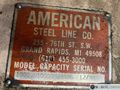 10000 lbs American Steel Line Coil Reel