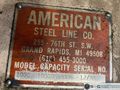 10000 lbs American Steel Line Coil Reel