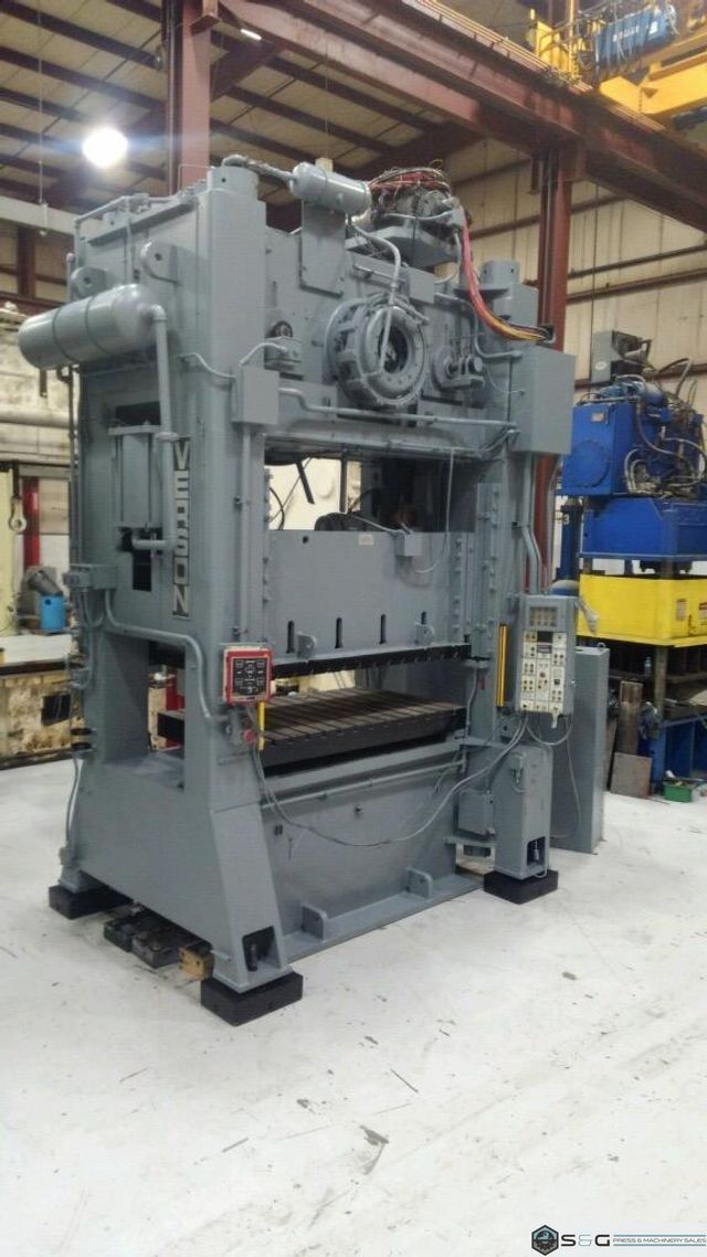 400 Ton VERSON S2-400-84-48T, Straight Side Mechanical Metal Stamping Press, New 1990