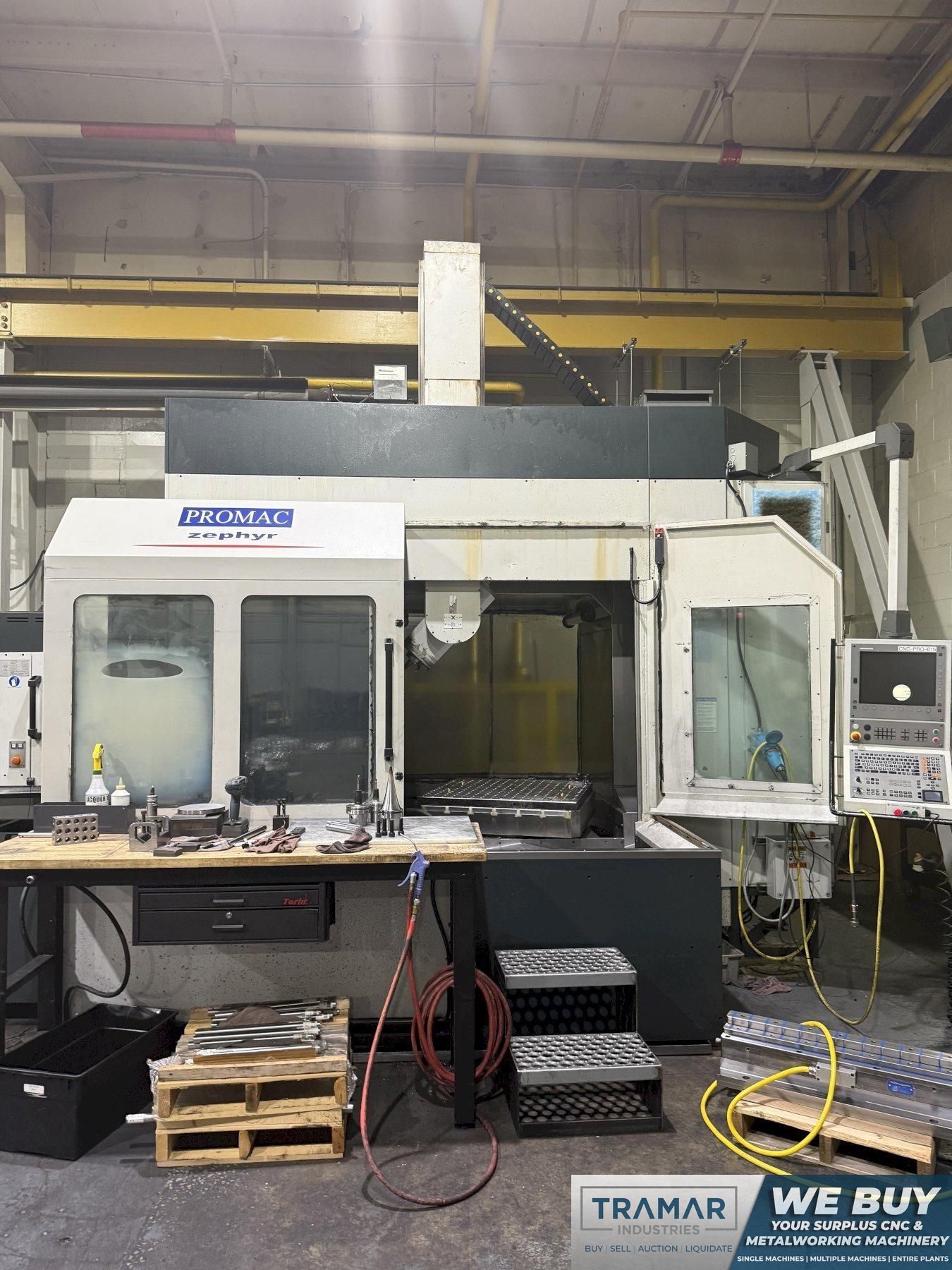 Used 2012 Promac Zephyr VTR 1.2 5-Axis Traveling Column Vertical Machining Center For Sale