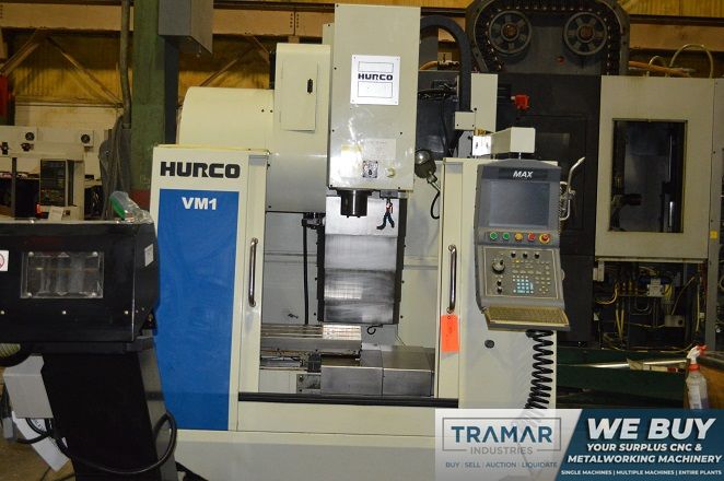 HURCO VM 1 CNC VERTICAL MACHINING CENTER, Max Classic, 8k Spindle, Rigid Tap, Chip Conveyor, 2007