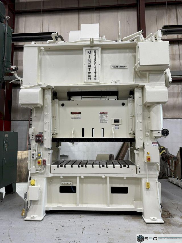 200-ton Minster E2-200-72-36 Hevi-stamper Used Straight Side Press For Sale