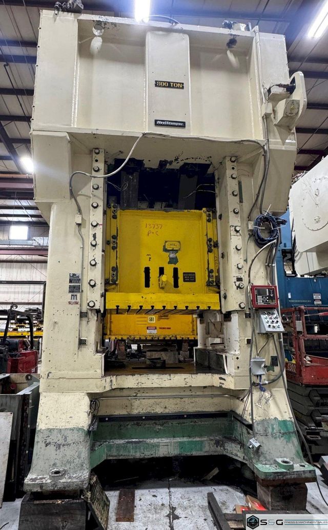 800-ton Minster E2-800-60-48 Hevi-Stamper Straight Side Stamping Press For Sale