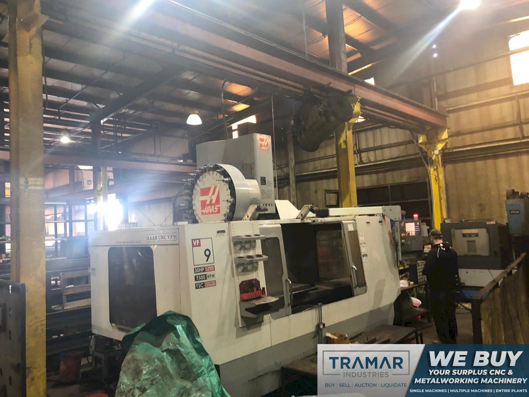 HAAS VF-9 CNC VERTICAL MACHINING CENTER w/Haas CNC Control, CTS, 84