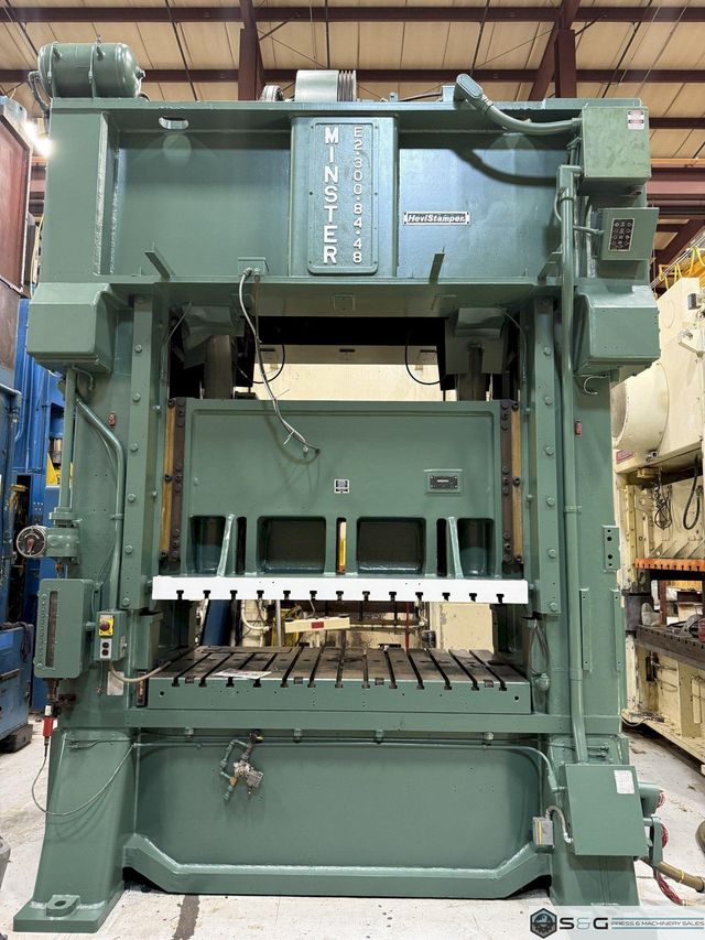 300-ton Minster E2-300-84-48 Hevi-Stamper Used Straight Side Stamping Press For Sale, Year 1981