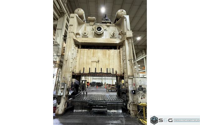 1000-ton Verson S4-1000-144-90T Straight Side Press - Used, Double Crank Stamping Press For Sale
