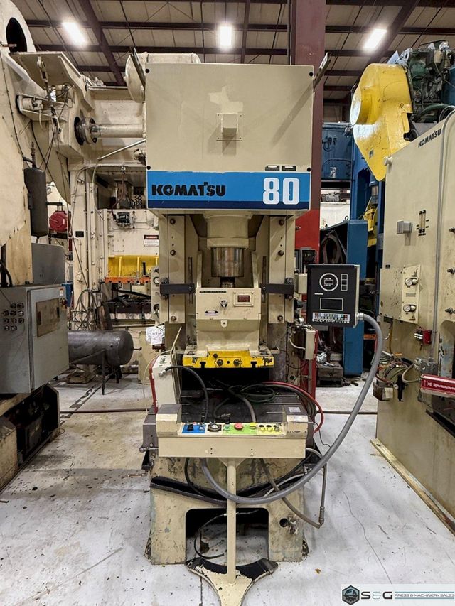 80 Ton KOMATSU OBS Press - Used Komatsu Model 80H-VS-3 Mechanical Stamping Press For Sale, Year 1996,  Under Power!