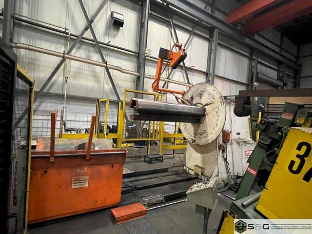 20,000 lbs. x 72" Coe Press Equipment Used Motorized Coil Reel with Coil Car For Sale, Model CPR-20072