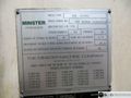 60-ton Minster #6SS Open Back Inclinable Geared Press For Sale, Year 1986