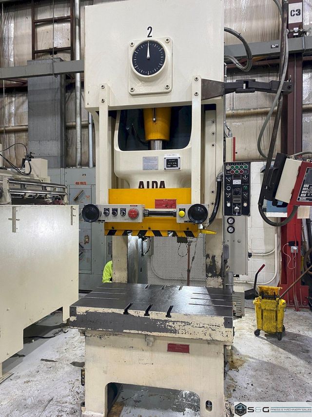 150 Ton AIDA NC1-150(2) Gap Press For Sale, Year 2000