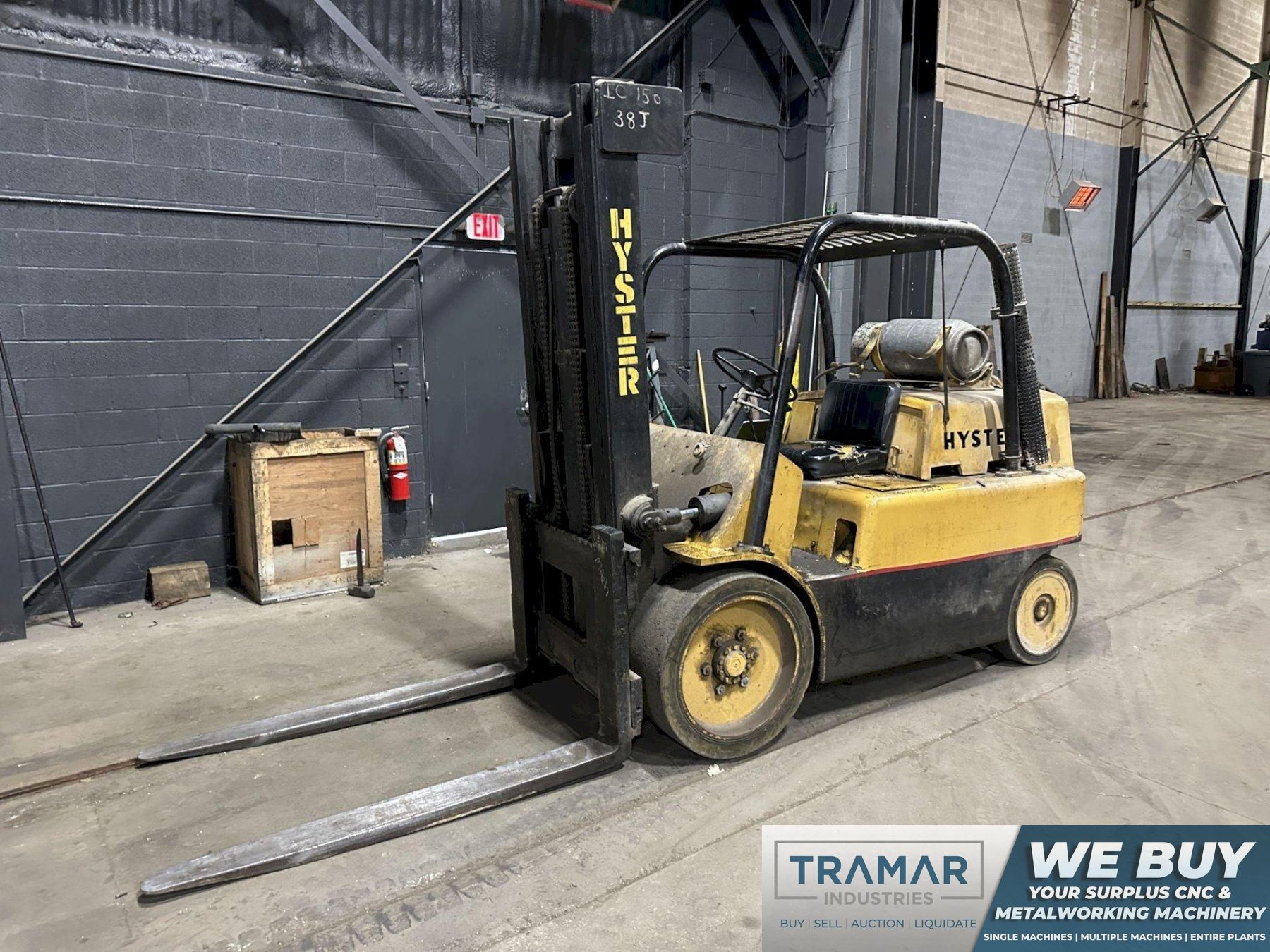 Hyster Model S150A 15,000lbs Lift Truck Forklift LP Hard Tires