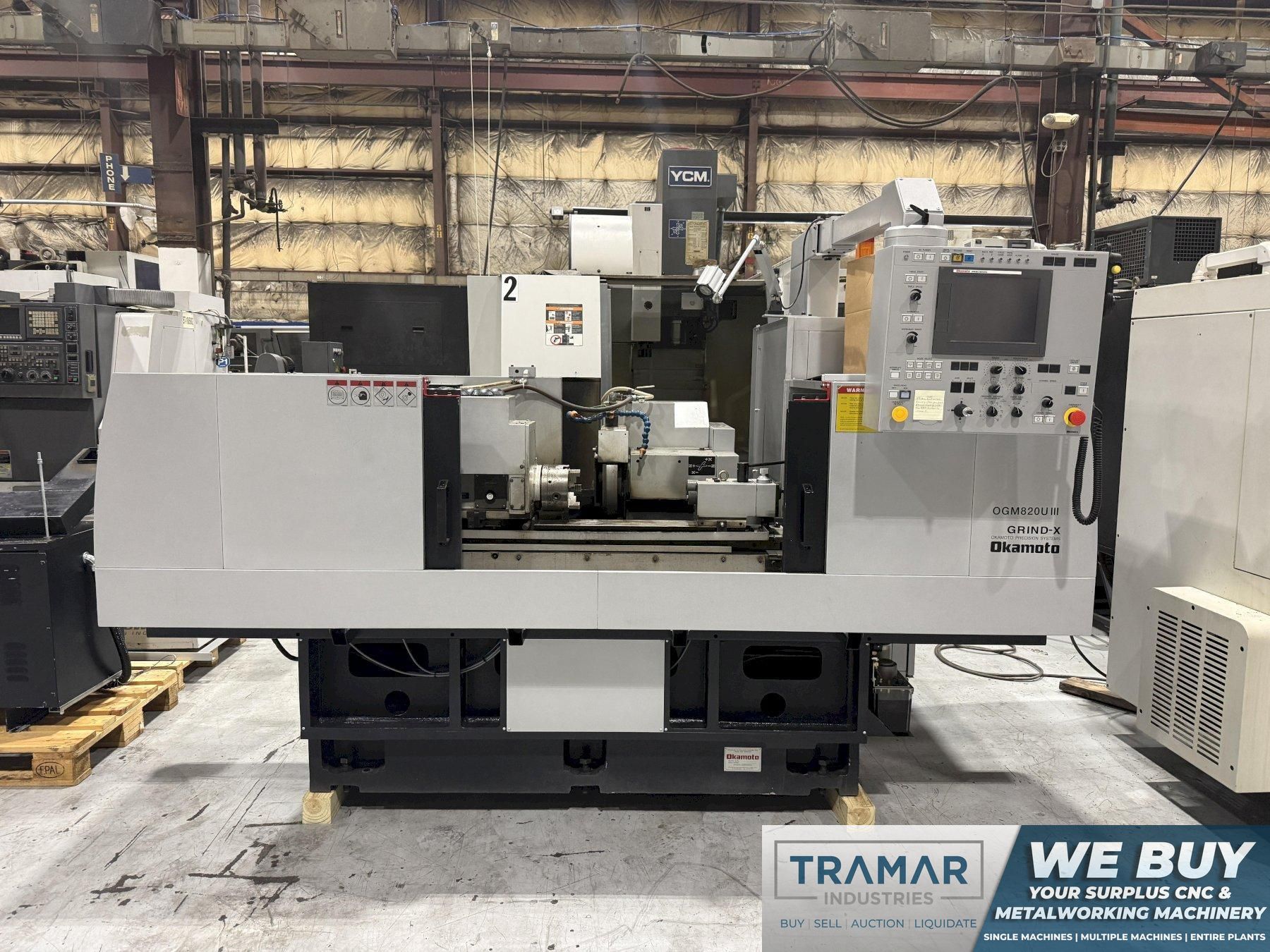 2018 Used Okamoto OGM 820U III Cylindrical NC Grinder For Sale