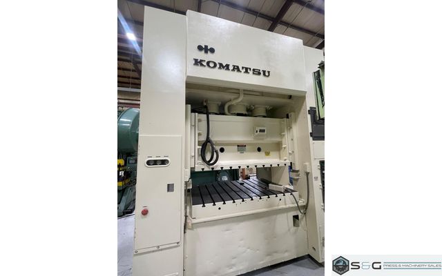 200-ton Komatsu Model E2M200 Straight Side High Speed Metal Stamping Press For Sale, 4.3" Stroke, Year 1988