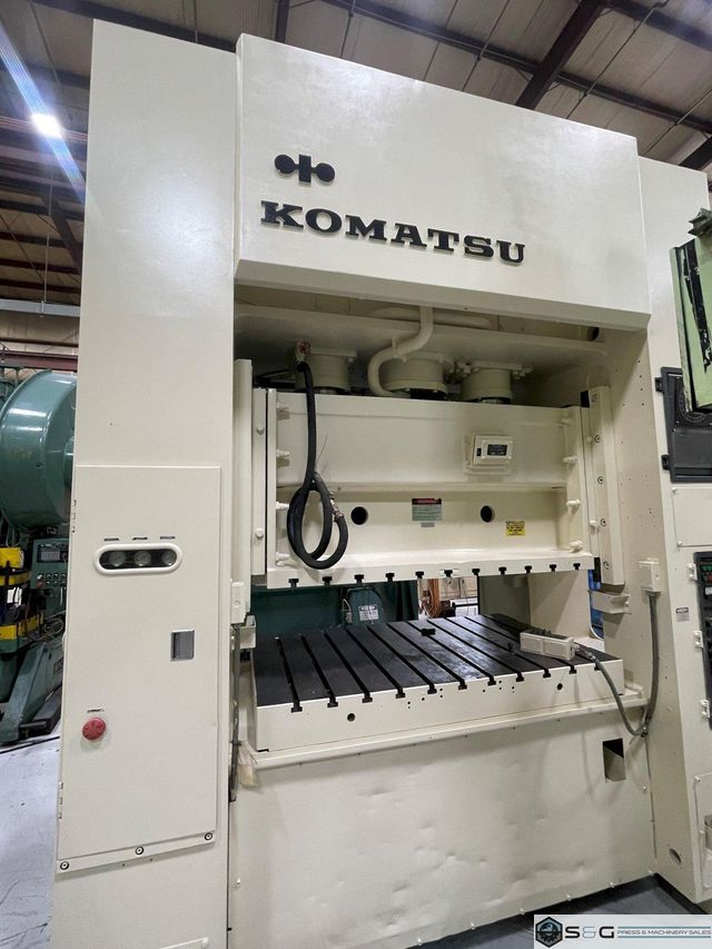200-ton Komatsu Model E2M200 Straight Side High Speed Metal Stamping Press For Sale, 4.3" Stroke, Year 1988