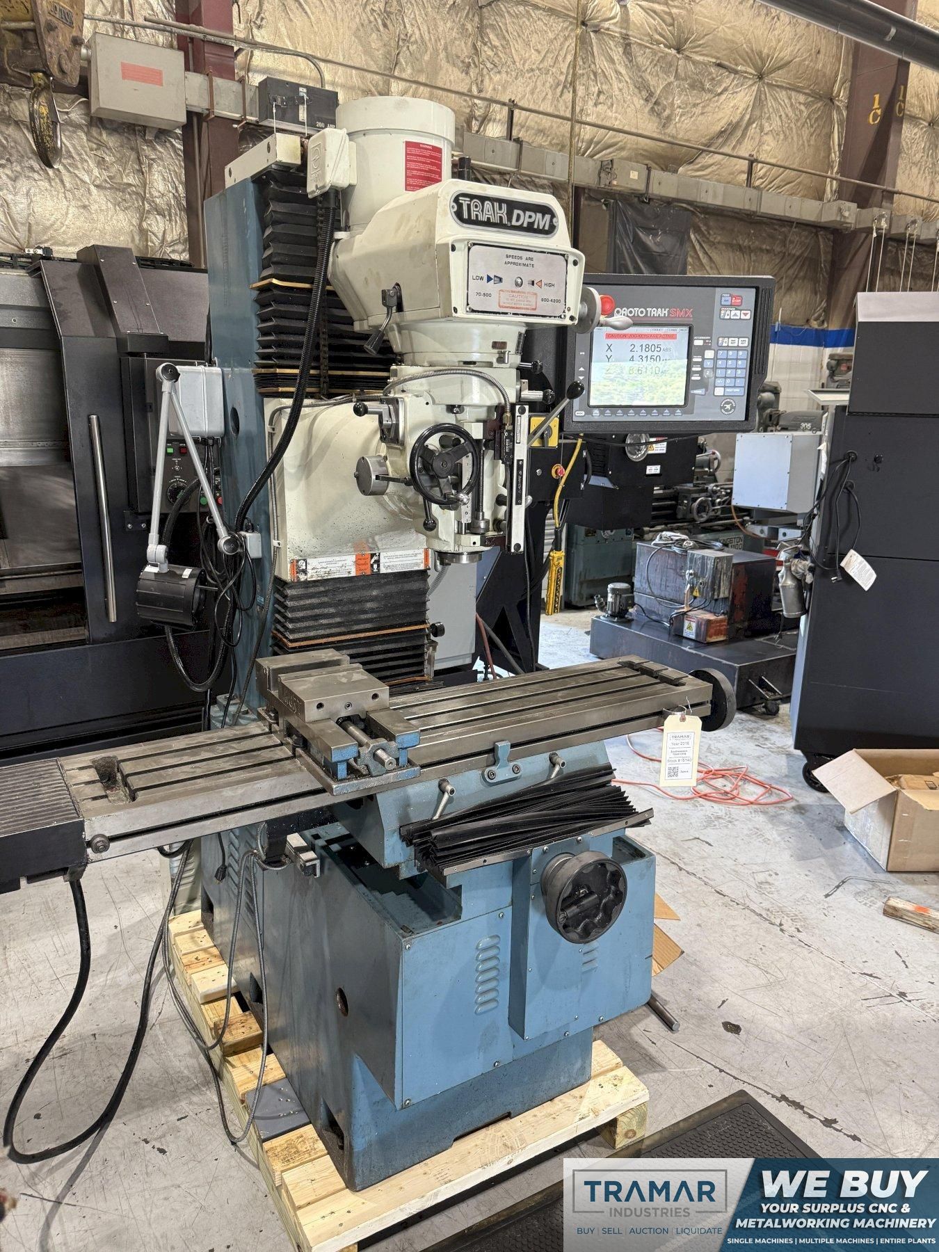Southwestern Industries SWI TRAK DPM 3-Axis CNC Bed Mill For Sale
