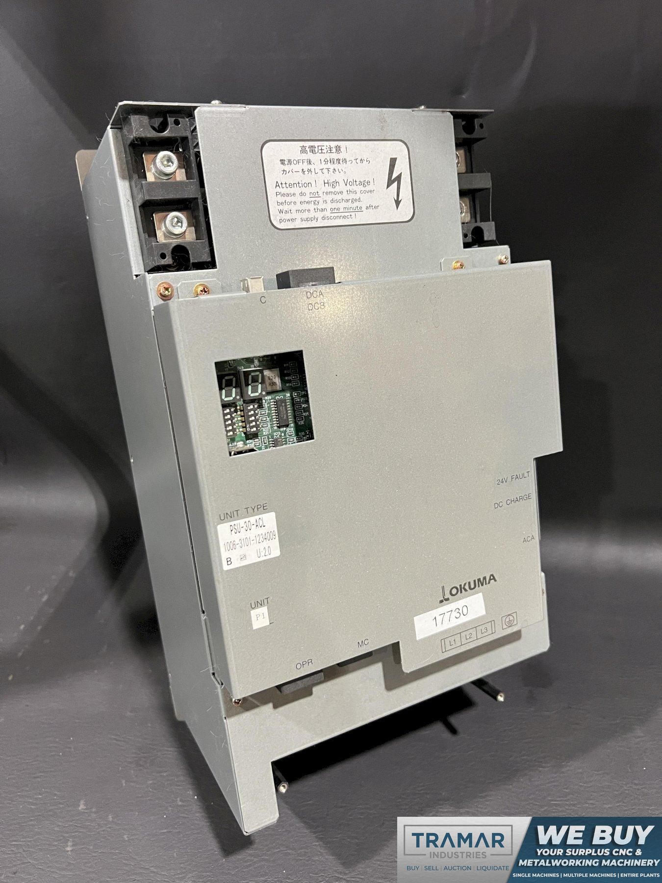 Okuma CNC Power Supply Module PSU-30-ACL Pulled from Working Machine
